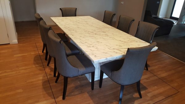 Grey Marble Top Dining Table