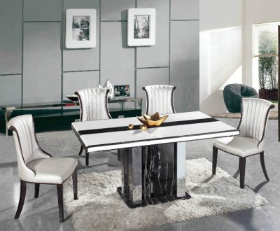 Round Dining Table for 6 Marble