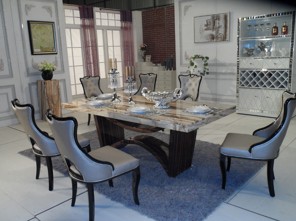 Carrara Marble Dining Table with 8 Chairs | Marble King
